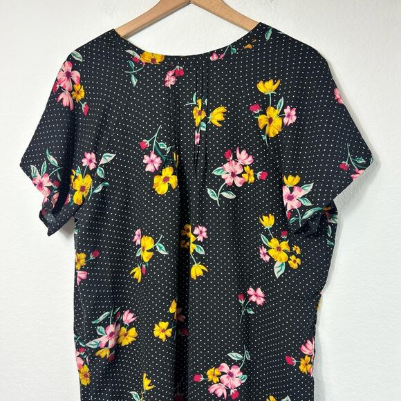 OLD NAVY FLORAL-PRINT CREPE SHIFT DRESS FOR WOMEN SIZE XL BRAND NEW - Picture 4 of 5